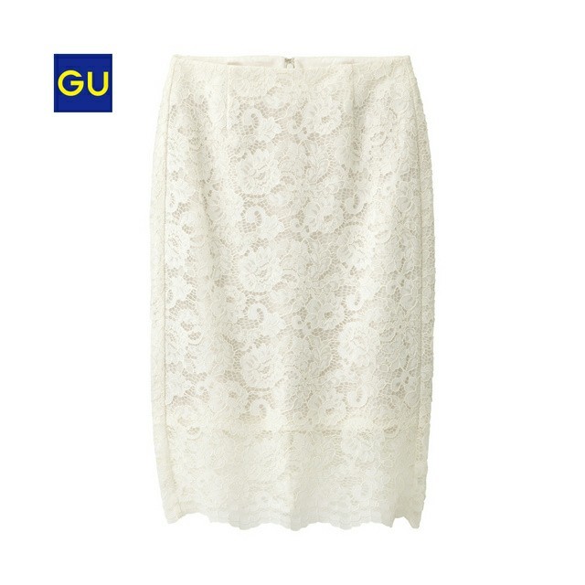 GU(ジーユー)のGU　レースタイトスカート レディースのスカート(ひざ丈スカート)の商品写真