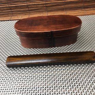 スリム小判わっぱ弁当箱 箸箱セット(弁当用品)