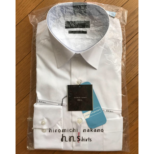 HIROMICHI NAKANO(ヒロミチナカノ)の白 長袖 ワイシャツ ヒロミチナカノ メンズ ビジネス 37(S)-82 値下げ メンズのトップス(シャツ)の商品写真