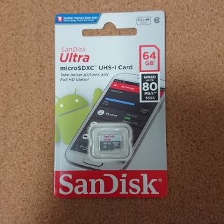 サンディスク(SanDisk)の新品未使用  microSD SanDisk Ultra 64GB

(その他)