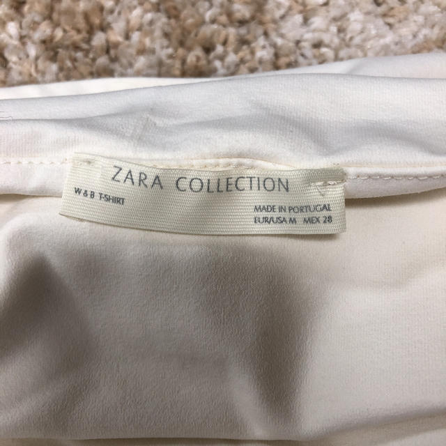 ZARA(ザラ)のZARA COLLECTION タンクトップ 白ホワイト スケ防止 サイズM レディースのトップス(タンクトップ)の商品写真