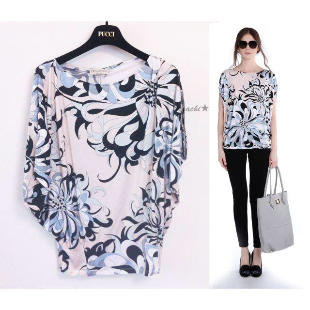 Emilio Pucci エミリオプッチ☆アザレア柄トップス Emilio Pucci エミリオプッチ☆アザレア柄トップス