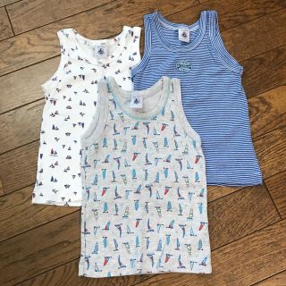 プチバトー(PETIT BATEAU)のプチバトー タンクトップ３枚セット 3ans/95cm(Tシャツ/カットソー)