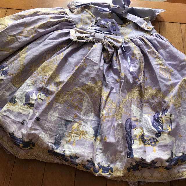 Angelic Pretty(アンジェリックプリティー)のAngelic Pretty ユニコーン柄 ミニスカート ロリィタ 甘ロリ レディースのスカート(ミニスカート)の商品写真