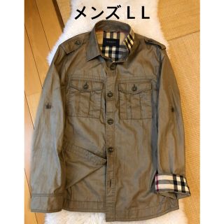 バーバリー(BURBERRY)の美品バーバリーBurberry上質コットン長袖ミリタリーシャツ♫(シャツ)