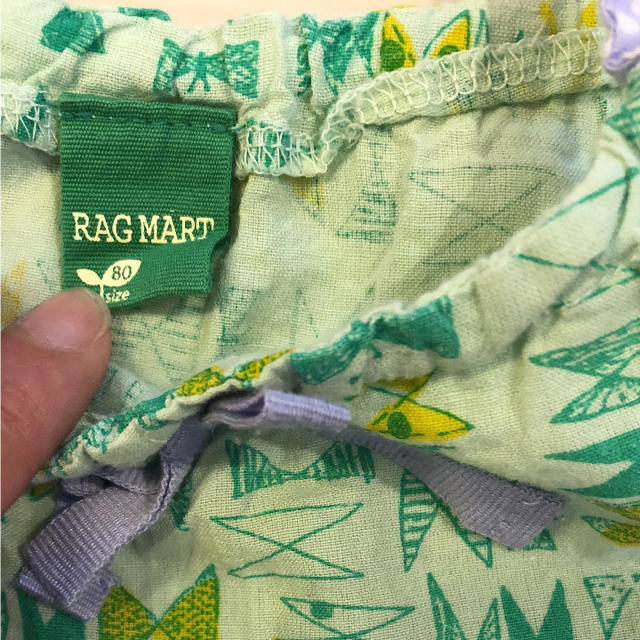 RAG MART(ラグマート)のRAGMART チュニック ワンピース 80cm リボン キッズ/ベビー/マタニティのベビー服(~85cm)(ワンピース)の商品写真