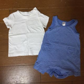 エイチアンドエム(H&M)のTシャツ&ロンパースセット 60-70(Ｔシャツ)