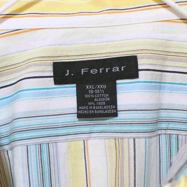 US Jフェラー 希少 マルチストライプ ドレス シャツ XXL メンズのトップス(シャツ)の商品写真