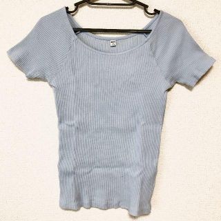 ユニクロ(UNIQLO)のライトブルー　Tシャツ　Mサイズ(Tシャツ(半袖/袖なし))