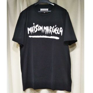 マルタンマルジェラ(Maison Martin Margiela)のマルジェラ 16SS ペンキロゴTシャツ black 46(Tシャツ/カットソー(半袖/袖なし))