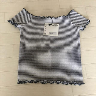 ザラ(ZARA)の新品ZARA ボーダートップス(Tシャツ(半袖/袖なし))