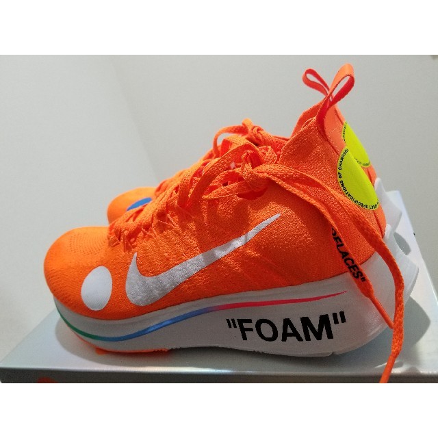 NIKE(ナイキ)の28.5 OFF-WHITE ZOOM FLY MERCURIAL FKオレンジ メンズの靴/シューズ(スニーカー)の商品写真