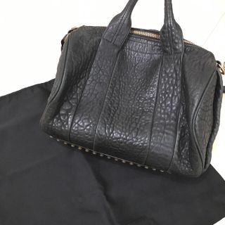 アレキサンダーワン(Alexander Wang)のアレキサンダー ワン レザーバッグ ブラック スタッズ(ハンドバッグ)