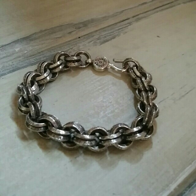 クロムハーツ CHROME HEARTS 2 ダブルBリング DOUBLE B RING アクセサリー ブレスレット SV925 シルバー