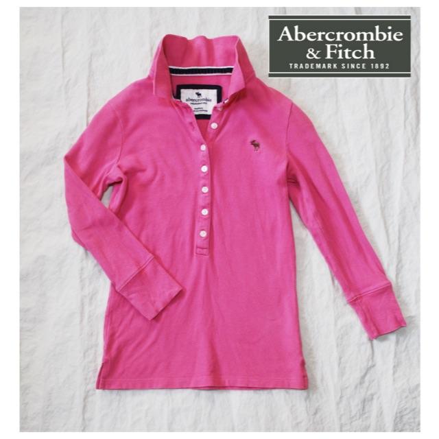 Abercrombie&Fitch(アバクロンビーアンドフィッチ)のアメリカ買付・Abercrombie & Fitch 七分袖ポロシャツ レディースのトップス(ポロシャツ)の商品写真