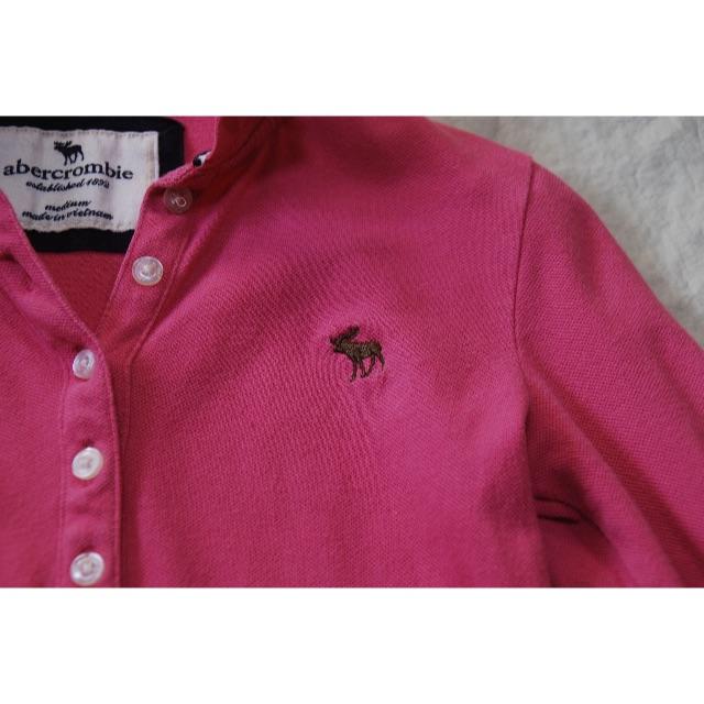 Abercrombie&Fitch(アバクロンビーアンドフィッチ)のアメリカ買付・Abercrombie & Fitch 七分袖ポロシャツ レディースのトップス(ポロシャツ)の商品写真