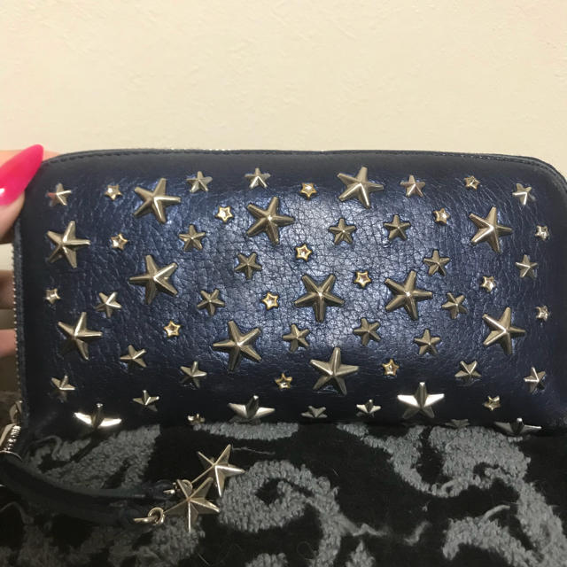 JIMMY CHOO - JIMMY CHOO ジミーチュウ 長財布 財布 青 デニム スタッズ 送料込みの通販 by ️｜ジミーチュウならラクマ