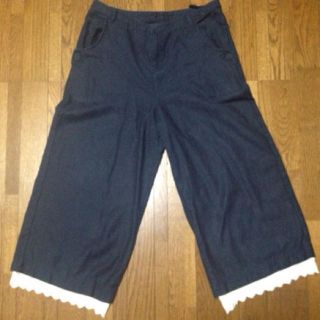 サマンサモスモス(SM2)の【SALE】SM2 裾レースパンツ(クロップドパンツ)