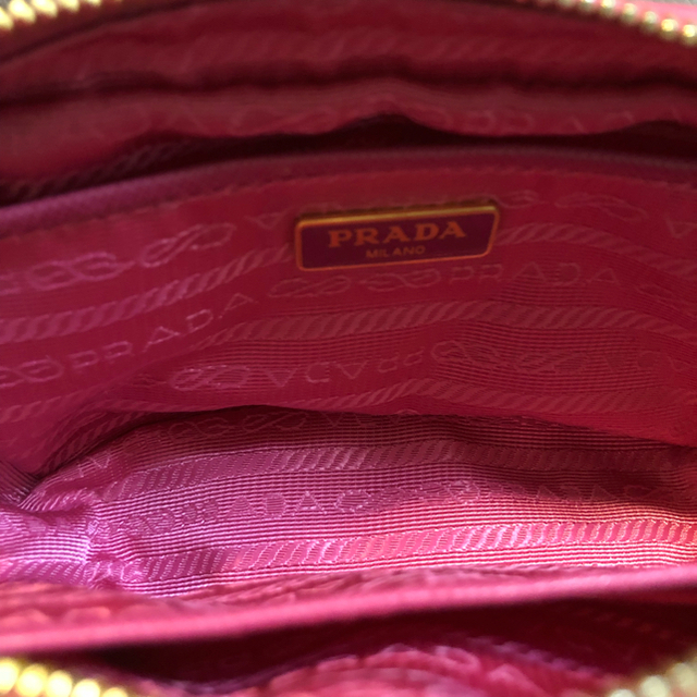 プラダ リボン ショルダー バッグ ポーチ ピンク PRADA