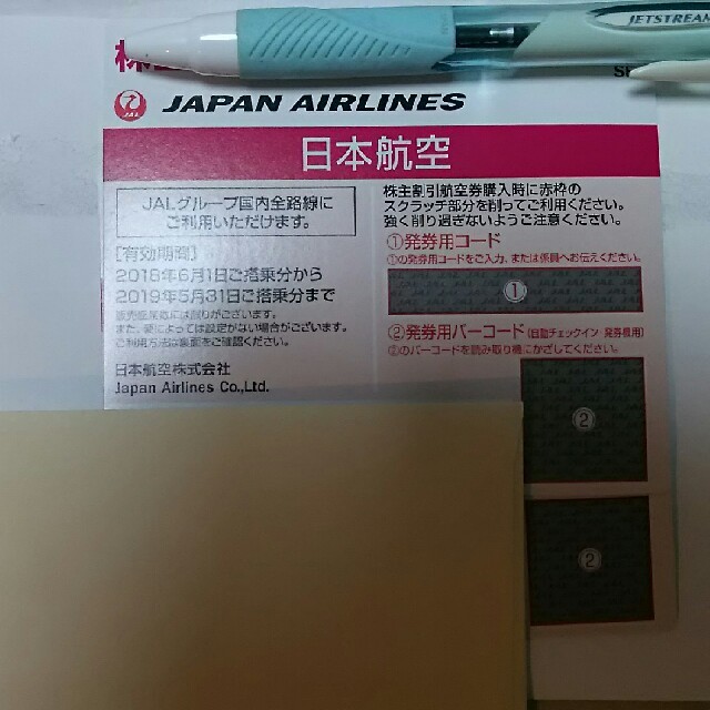 JAL株主優待券(2枚) 3a2s-kuさん専用