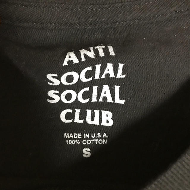Supreme(シュプリーム)のanti social social club tee tシャツ s 黒 メンズのトップス(Tシャツ/カットソー(半袖/袖なし))の商品写真