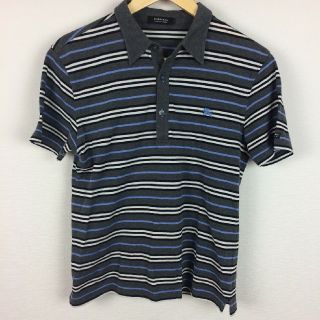 バーバリーブラックレーベル(BURBERRY BLACK LABEL)の美品 BURBERRY BLACK LABEL 半袖ポロシャツ チャコールグレー(ポロシャツ)