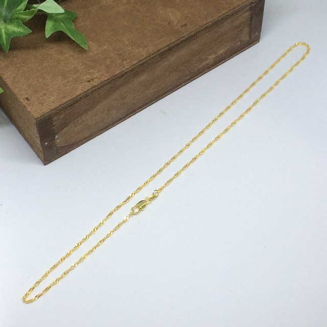 ZARA(ザラ)の刻印有 18金 ネックレス 18k gf ゴールド k18 スクリュー チェーン レディースのアクセサリー(ネックレス)の商品写真