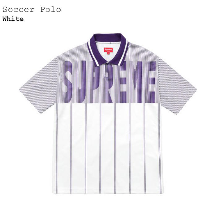 Supreme(シュプリーム)の白S supreme soccer polo サッカー ユニホーム メンズのトップス(ポロシャツ)の商品写真