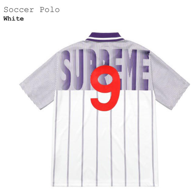 Supreme(シュプリーム)の白S supreme soccer polo サッカー ユニホーム メンズのトップス(ポロシャツ)の商品写真