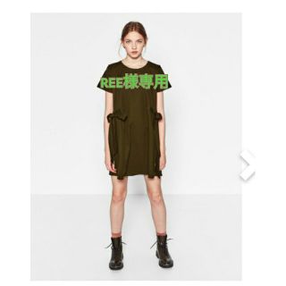 ザラ(ZARA)のree様専用 ZARA リボンディティールワンピース(ミニワンピース)