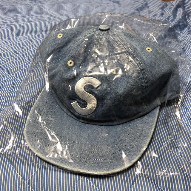 18ss Supreme Washed Chambray S Logo Cap