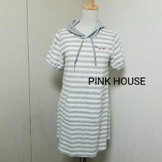 ピンクハウス(PINK HOUSE)のPINK HOUSE パイル地チュニックワンピース(ミニワンピース)