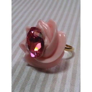 キューポット(Q-pot.)のQ-pot ジュエル ホイップ リング ローズピンク ♡(リング(指輪))