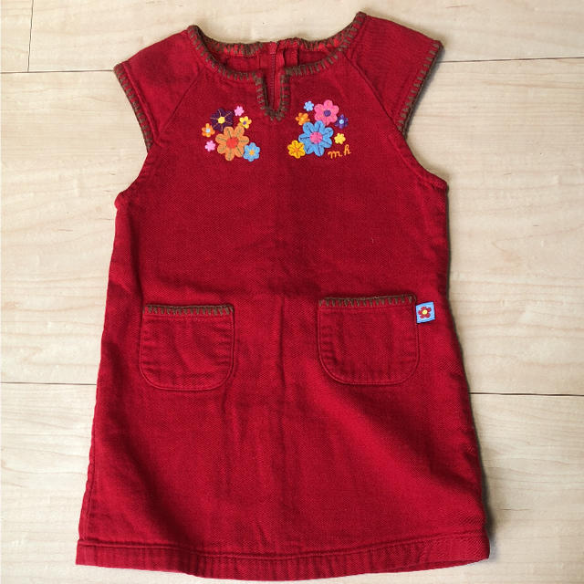 mikihouse(ミキハウス)の【値下げ】ミキハウス ジャンバースカート 100 キッズ/ベビー/マタニティのキッズ服女の子用(90cm~)(ワンピース)の商品写真