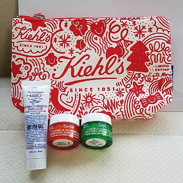 Kiehl's(キールズ)のキールズ 4点セット 期間限定ポーチ ハンドクリーム スペシャルケアマスク2点 レディースのファッション小物(ポーチ)の商品写真