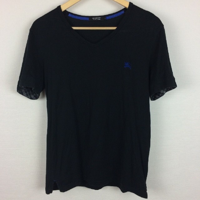 BURBERRY BLACK LABEL(バーバリーブラックレーベル)のBURBERRY BLACK LABEL 半袖カットソー ブラック サイズ2 メンズのトップス(Tシャツ/カットソー(半袖/袖なし))の商品写真