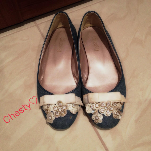 Chesty(チェスティ)のchesty デニムフラットシューズ レディースの靴/シューズ(ローファー/革靴)の商品写真