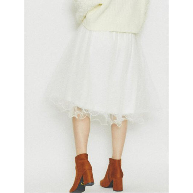 merry jenny(メリージェニー)のレトロガール チュールフレアスカート ホワイト レディースのスカート(ひざ丈スカート)の商品写真