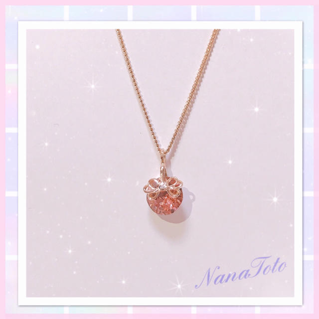 ハンドメイド💕ブラッシュローズ💕アメリカンピアス&ネックレス セット レディースのアクセサリー(ネックレス)の商品写真