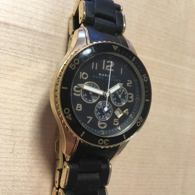 MARC JACOBS - 【値下げ】メンズ マークジェイコブス 腕時計 ブラック ゴールドの通販 by ゆき's shop｜マーク