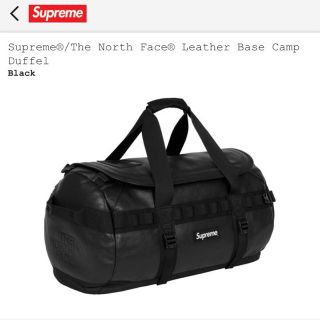 シュプリーム(Supreme)のsupremeシュプリーム ノースフェイス レザー ダッフル 黒 TNF(バッグパック/リュック)