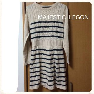 マジェスティックレゴン(MAJESTIC LEGON)のMAJESTIC LEGONニットワンピ(ひざ丈ワンピース)