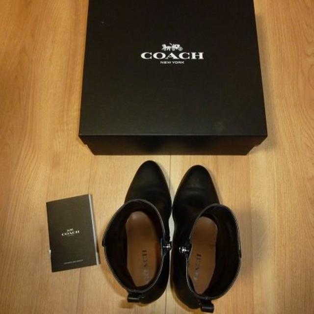 COACH コーチ ショートブーツ 黒色 24.5ｃｍ 羊革 1