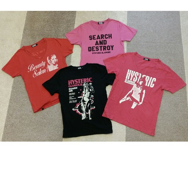 HYSTERIC GLAMOUR(ヒステリックグラマー)のヒステリックグラマー 半袖Tシャツ Ｓサイズ メンズ4枚 メンズのトップス(Tシャツ/カットソー(半袖/袖なし))の商品写真