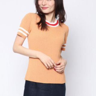 アドーア(ADORE)のアドーア ADORE 半袖リブニット  美品 38(ニット/セーター)