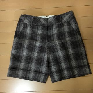 バーニーズニューヨーク(BARNEYS NEW YORK)の★バーニーズニューヨーク ショートパンツ 茶系 チェック 36★(ショートパンツ)