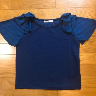 マジェスティックレゴン(MAJESTIC LEGON)のマジェスティックレゴン 袖リボン風半袖 (カットソー(半袖/袖なし))