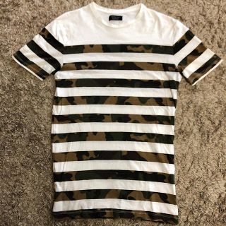 ザラ(ZARA)のZARAの迷彩ボーダーTシャツ(Tシャツ/カットソー(半袖/袖なし))