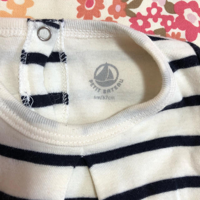 PETIT BATEAU(プチバトー)のPETIT BATEAU♡ボーダーワンピース キッズ/ベビー/マタニティのベビー服(~85cm)(ワンピース)の商品写真