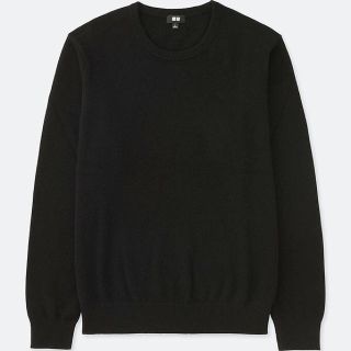 UNIQLO - 新品 ユニクロ カシミヤクルーネックセーター L 黒 ...